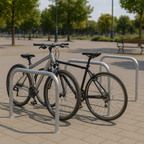 SteelShef Cycle Stand – 48mm Heavy-Duty Bike Rack for 2 Bicycles | Galvanised or Stainless Steel | Surface or In-Ground Mount