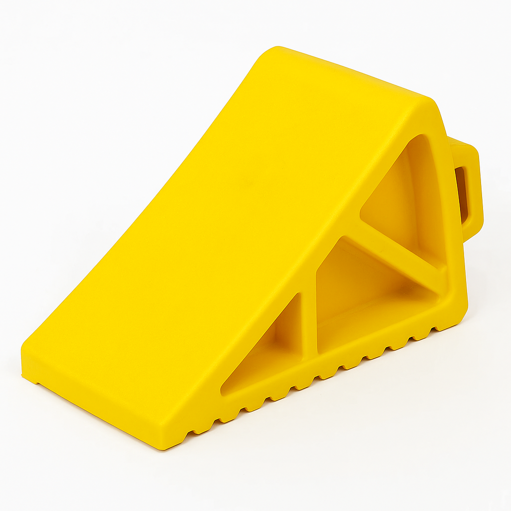 Heavy-Duty Rubber Wheel Chock for LGVs & Trailers – Anti-Slip Tyre Stopper for HGVs, Lorries & Plant Vehicles