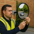 300mm Acrylic Wall-Mounted Convex Safety Mirror with Fixings