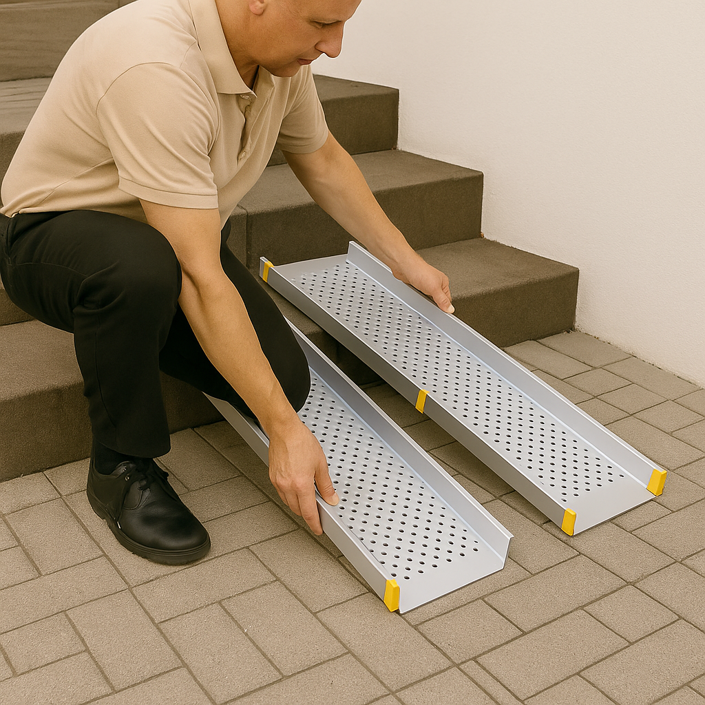 7ft–10ft Telescopic Hinged Wheelchair Ramps – Effortless Accessibility