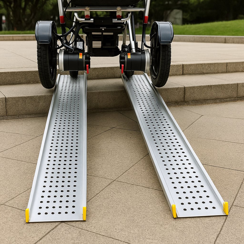 Hinged Telescopic Wheelchair Ramps – 7ft to 10ft | Compact & Convenient Access