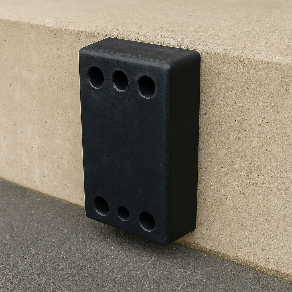 Heavy-Duty SBR Rubber Dock Bumper – 600 x 300 x 80mm | Impact Protection for Loading Bays, HGVs & Warehouses