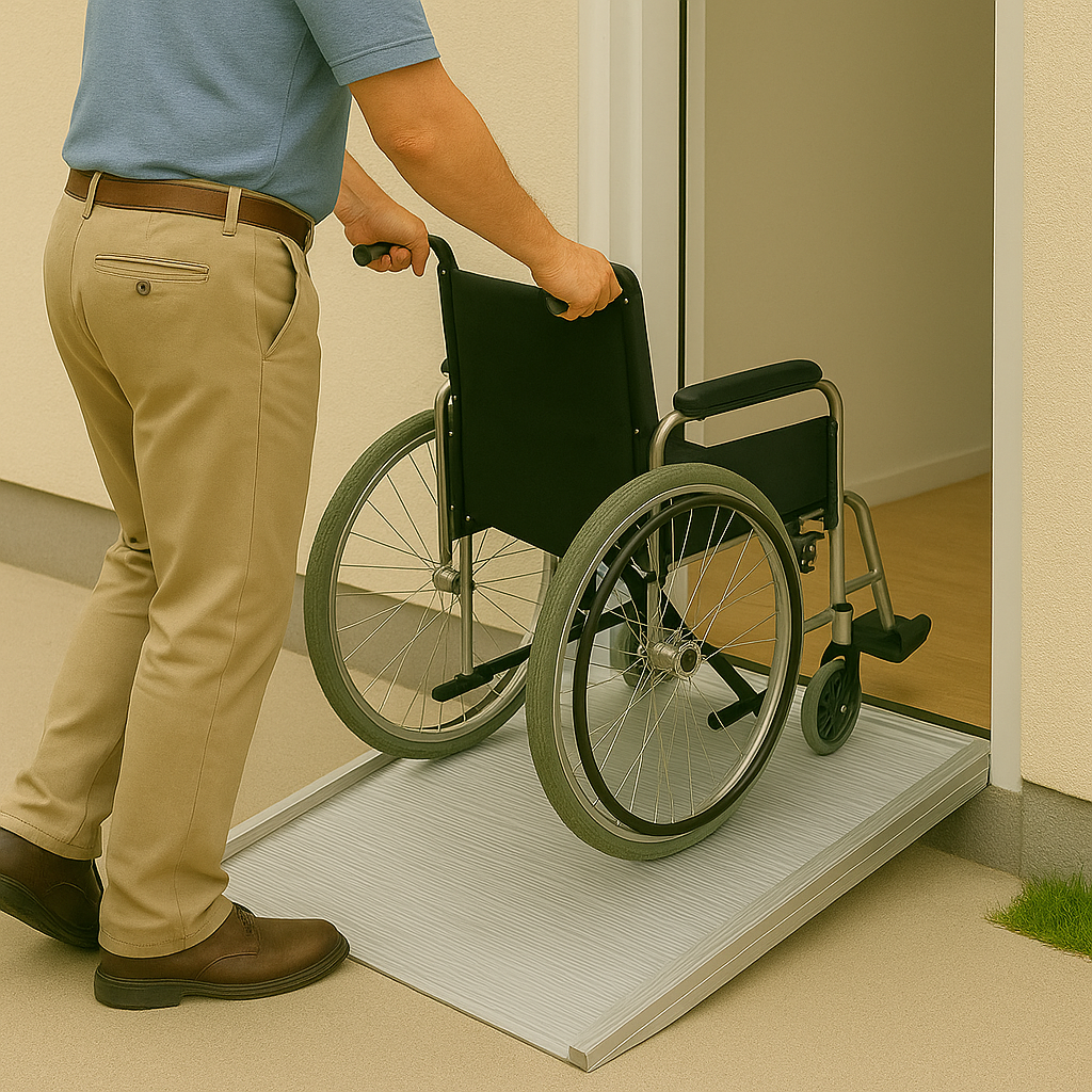 Durable Wheelchair Ramp with Handrails – Adjustable 3ft to 12ft