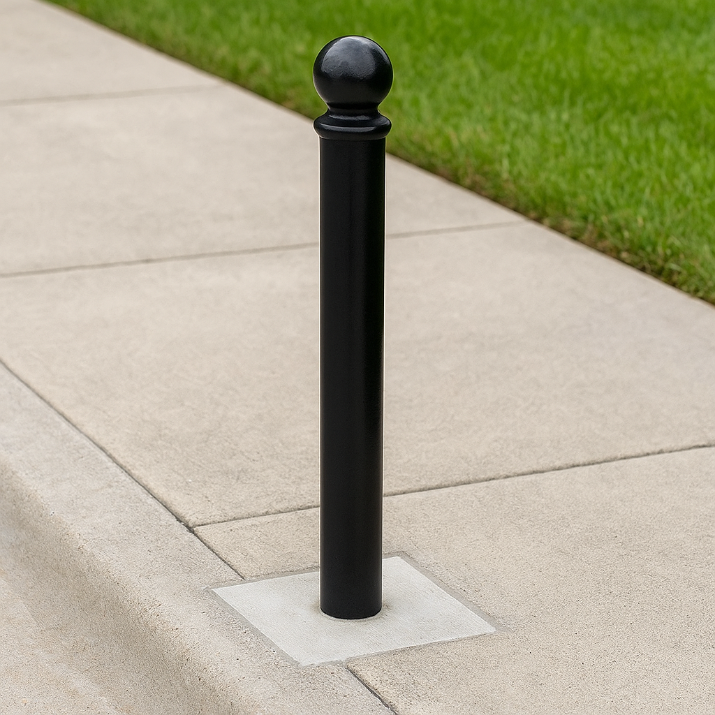 Premium 1000mm Ornamental Steel Bollard – Decorative Anti-Ram Barrier