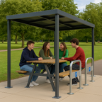 Bedford Multi-Purpose Outdoor Shelter – Galvanised Steel Frame with UV-Stabilised PETG Roof