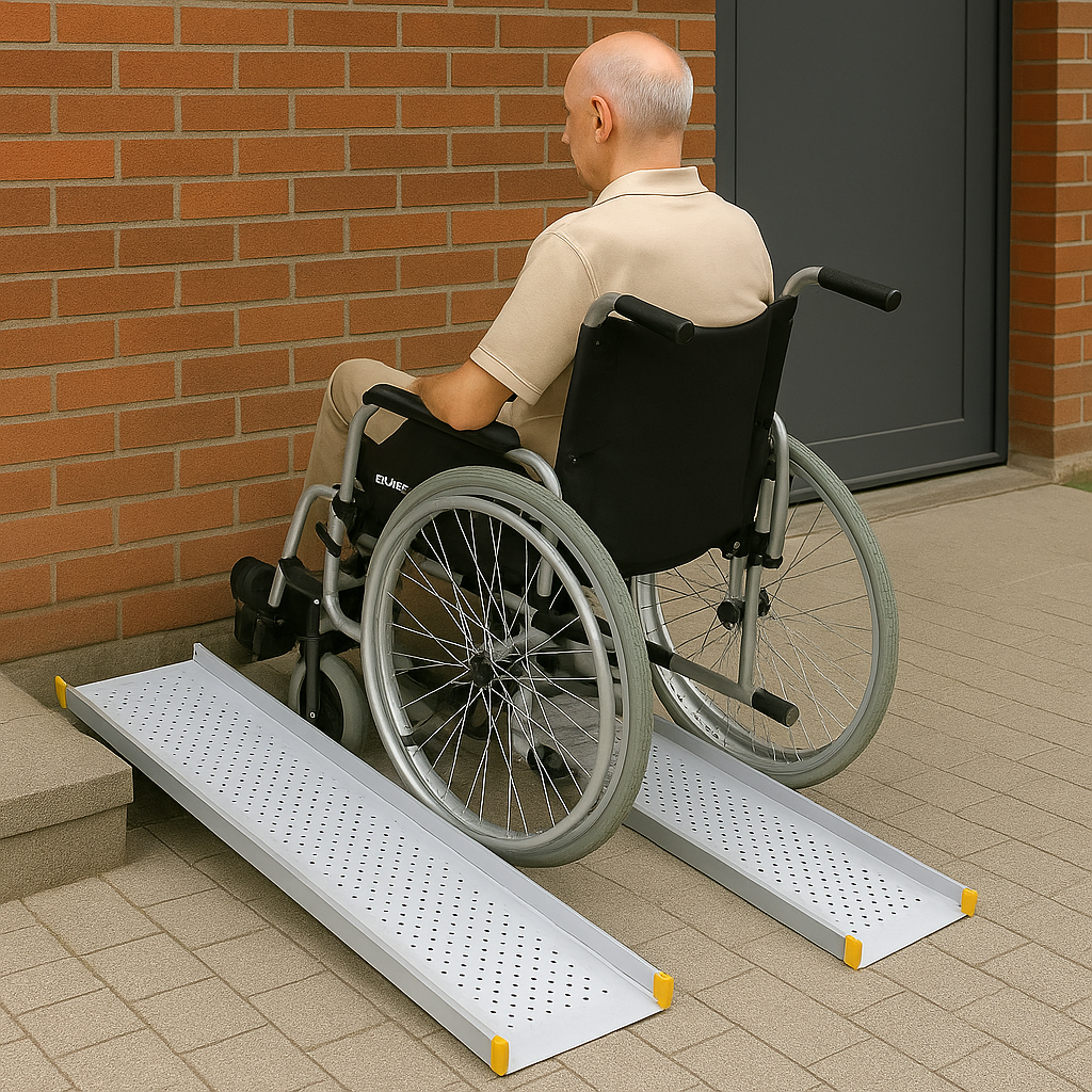 7ft–10ft Telescopic Hinged Wheelchair Ramps – Effortless Accessibility