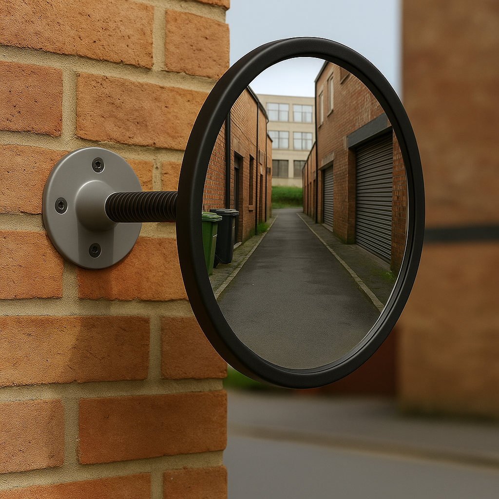 300mm Acrylic Wall-Mounted Convex Safety Mirror with Fixings