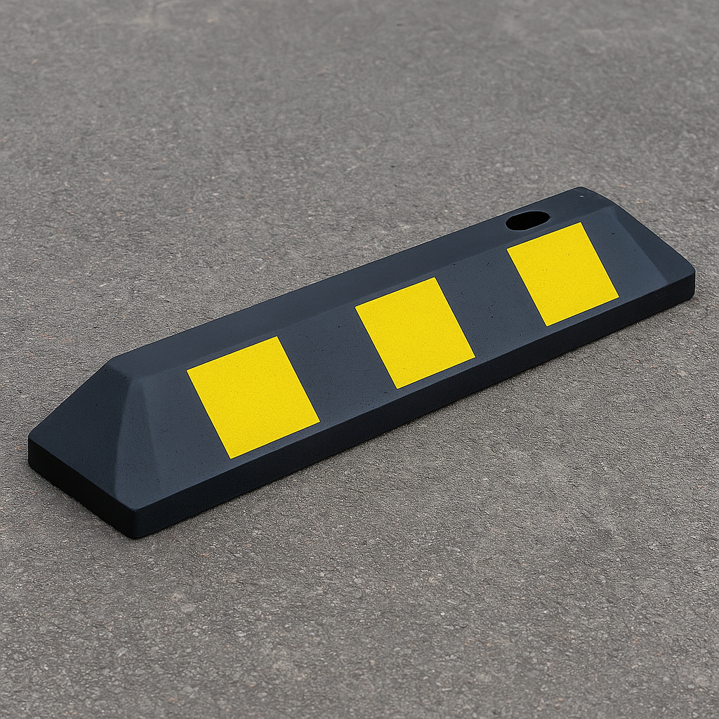 550mm Heavy-Duty Rubber Wheel Stop – Compact Parking Aid for Garages, Driveways & Car Parks