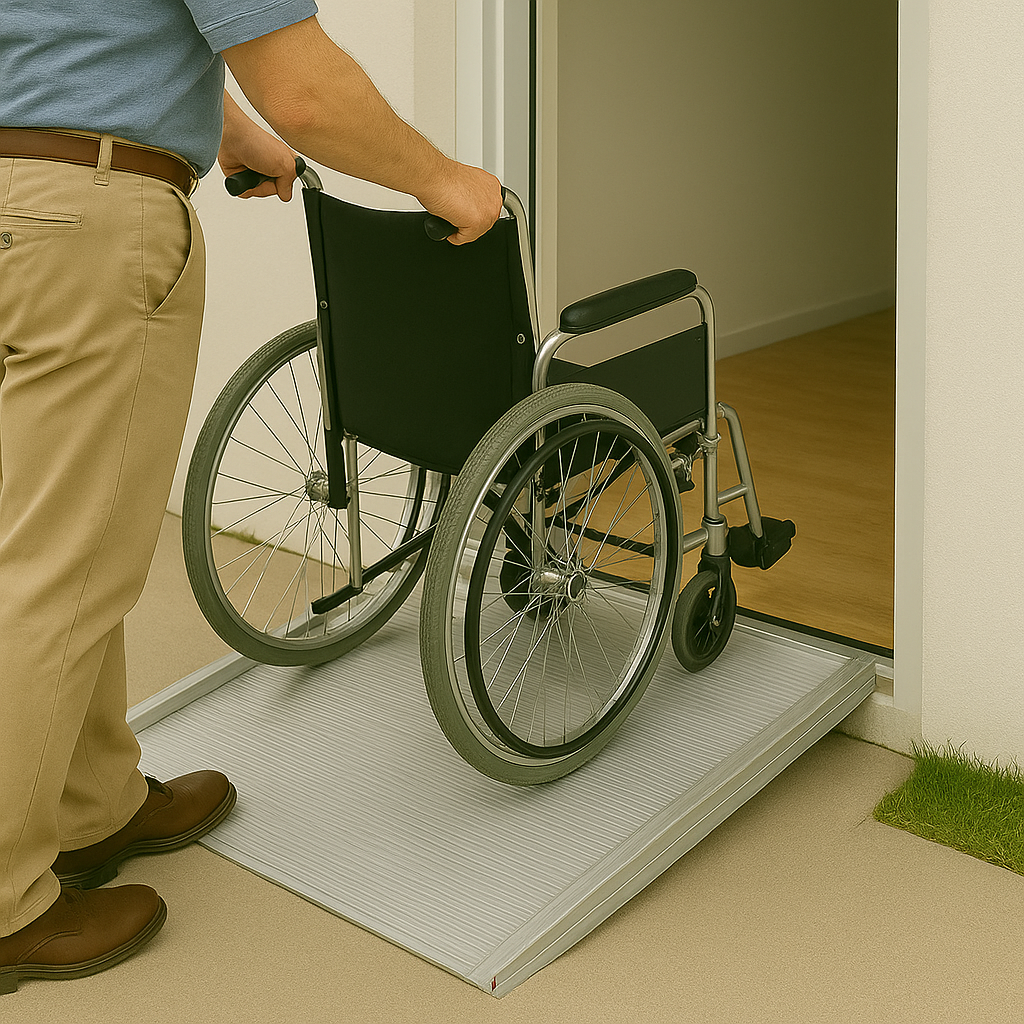 Durable Wheelchair Ramp with Handrails – Adjustable 3ft to 12ft