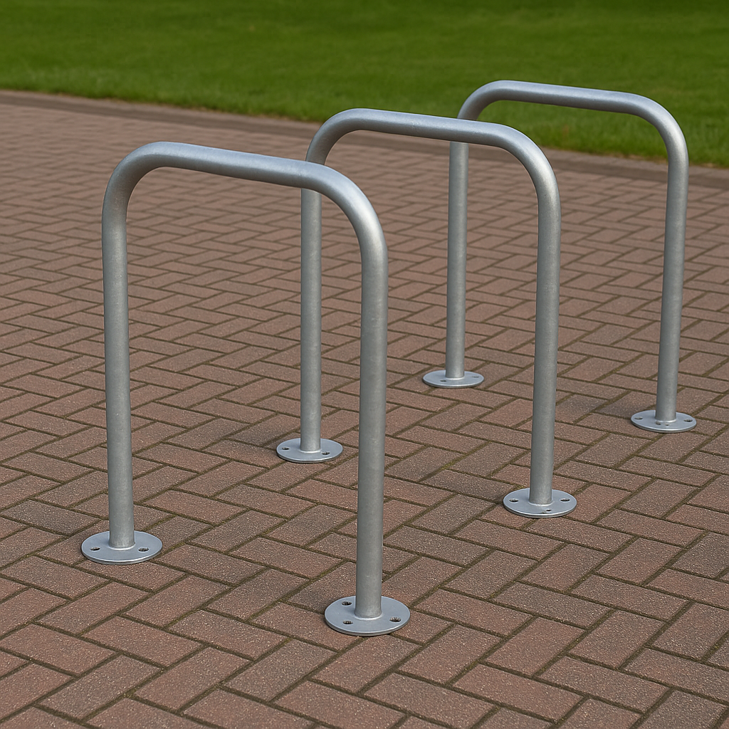SteelShef Cycle Stand – 48mm Heavy-Duty Bike Rack for 2 Bicycles | Galvanised or Stainless Steel | Surface or In-Ground Mount
