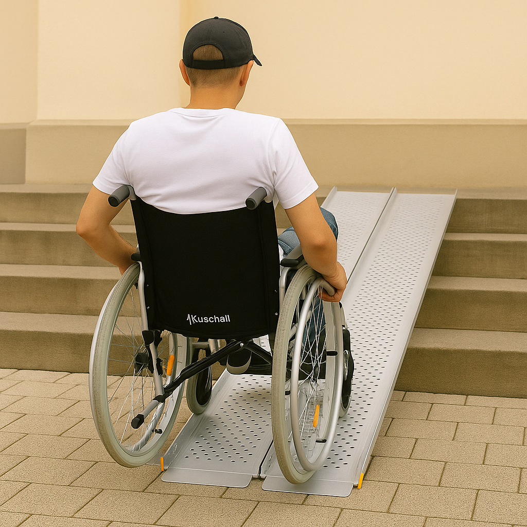 7ft–10ft Telescopic Hinged Wheelchair Ramps – Effortless Accessibility