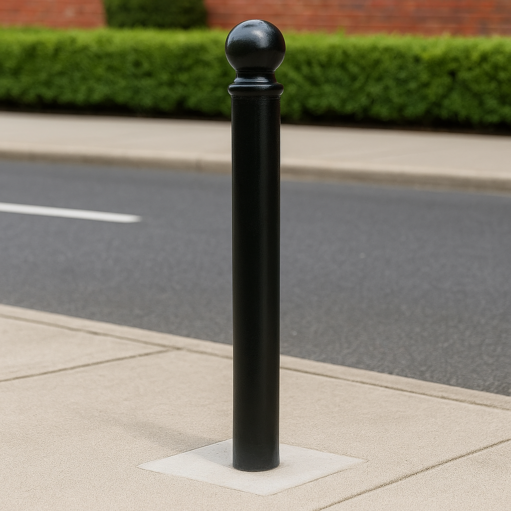 Premium 1000mm Ornamental Steel Bollard – Decorative Anti-Ram Barrier