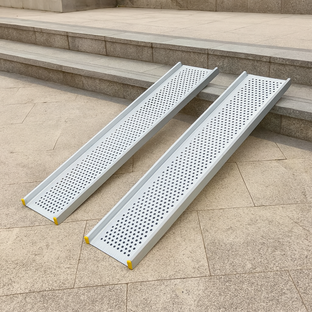 Hinged Telescopic Wheelchair Ramps – 7ft to 10ft | Compact & Convenient Access