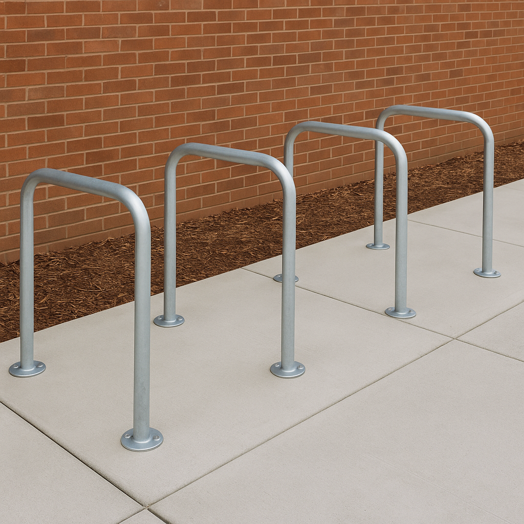 SteelShef Cycle Stand – 48mm Heavy-Duty Bike Rack for 2 Bicycles | Galvanised or Stainless Steel | Surface or In-Ground Mount