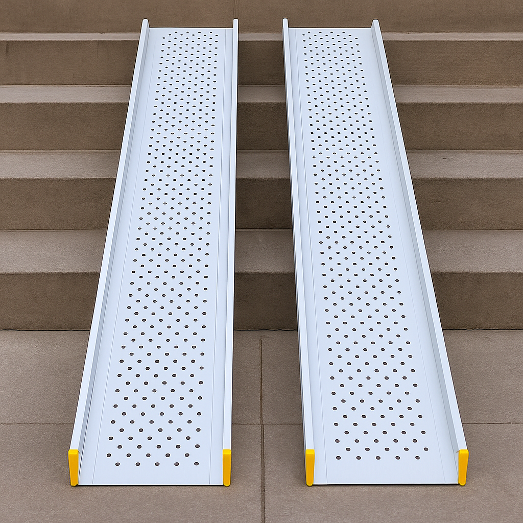 7ft–10ft Telescopic Hinged Wheelchair Ramps – Effortless Accessibility