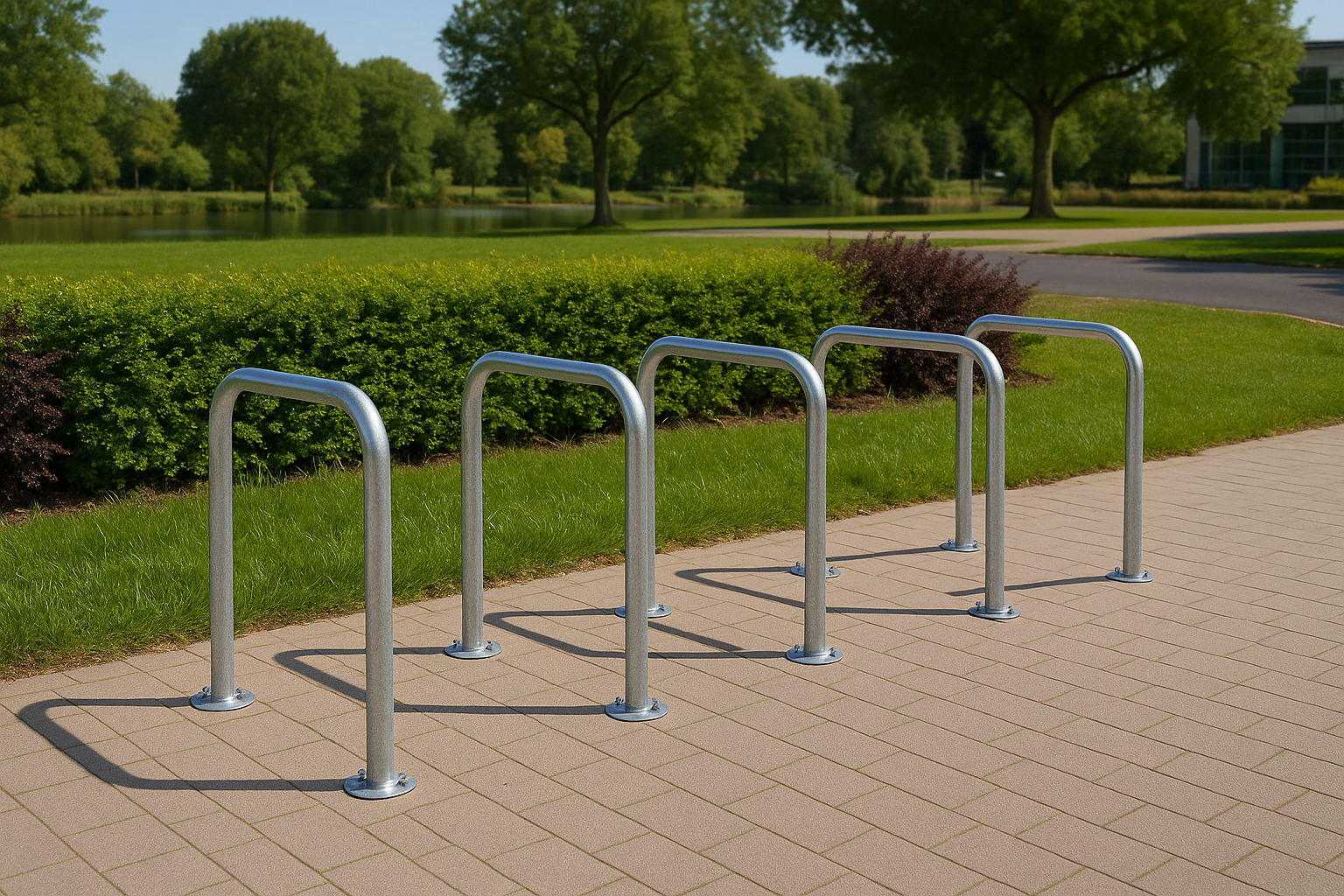 SteelShef Cycle Stand – 48mm Heavy-Duty Bike Rack for 2 Bicycles | Galvanised or Stainless Steel | Surface or In-Ground Mount