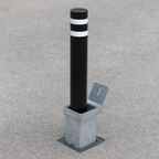 Smart & Secure Removable Pedestrian Bollard – 1000mm Height with Flush-Fit Ground Socket and Hi-Vis Stripes