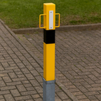 Heavy-Duty Yellow Removable Security Post with Lift-Out Handles