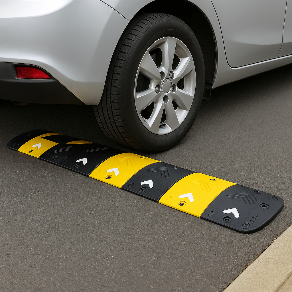 50mm Heavy-Duty Speed Bump Kit – Traffic Calming Ramp for 10mph Zones, Car Parks & Driveways