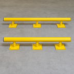 Black Bull Raised Collision Protection Bars – 2000mm Steel Indoor Impact Guard for Wall & Equipment Safety