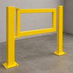 Black Bull MD Railing Gate – Steel Safety Access Gate with Yellow Powder-Coated Finish for Indoor Use