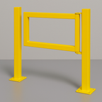Black Bull MD Railing Gate – Steel Safety Access Gate with Yellow Powder-Coated Finish for Indoor Use