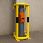 Traffic-Line External Pipe Protectors – Wall & Floor Mounted Impact Guards 1000 × 350 × 300 mm – Yellow/Black