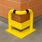 BLACK BULL Corner Guard with Integrated Underrun Protection – Heavy-Duty Indoor Safety Barrier