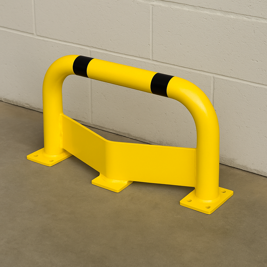 BLACK BULL Corner Guard with Integrated Underrun Protection – Heavy-Duty Indoor Safety Barrier