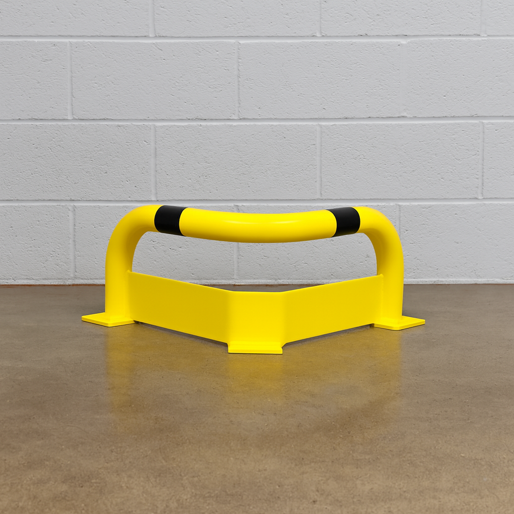 BLACK BULL Corner Guard with Integrated Underrun Protection – Heavy-Duty Indoor Safety Barrier
