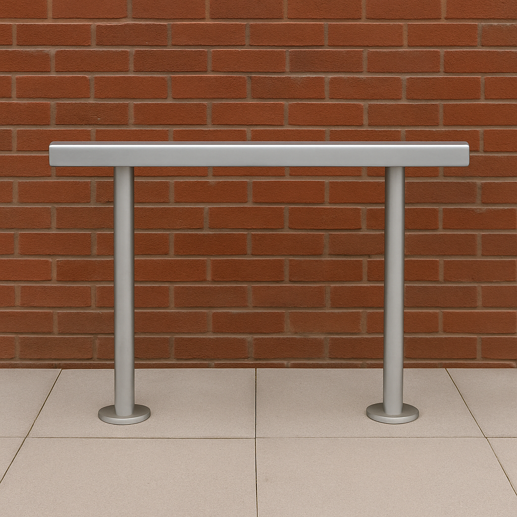 1500mm Heavy-Duty Galvanised Steel Perch Bench | Space-Saving Urban Seating