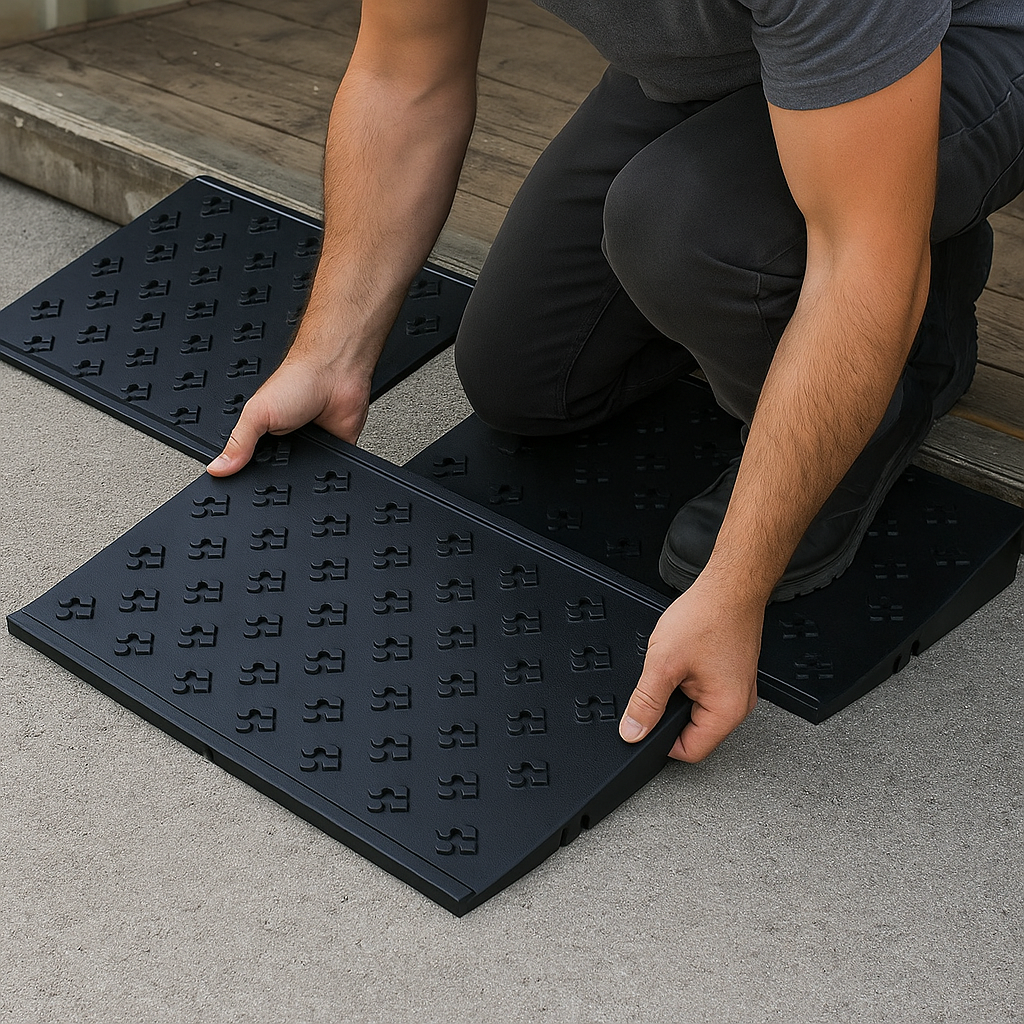 Heavy-Duty Rubber Container Ramp (150mm - 300mm) – Safe and Efficient Loading