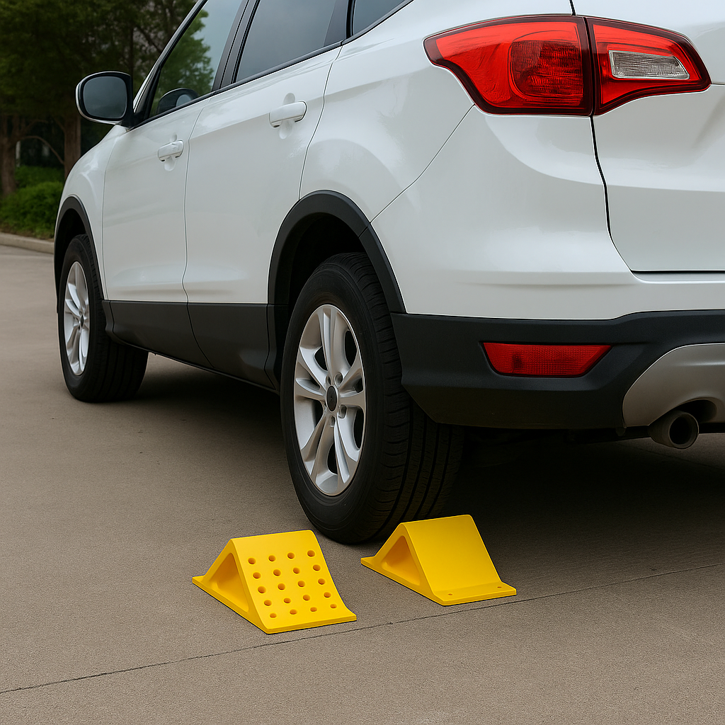 Heavy-Duty Plastic Wheel Chock for HGVs & Trailers – Lightweight, Durable Tyre Stopper for Trucks, Lorries & LGVs