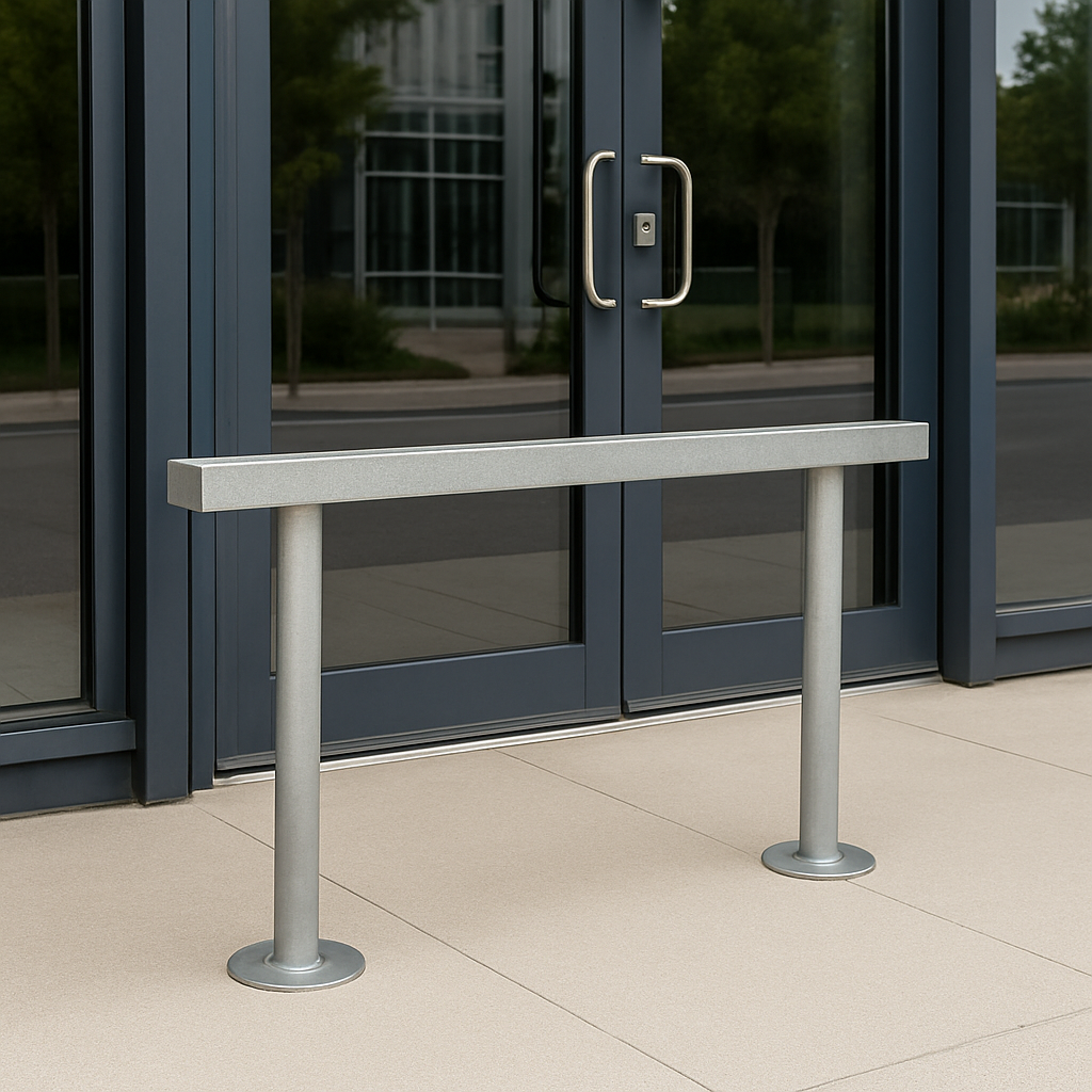 1500mm Heavy-Duty Galvanised Steel Perch Bench | Space-Saving Urban Seating