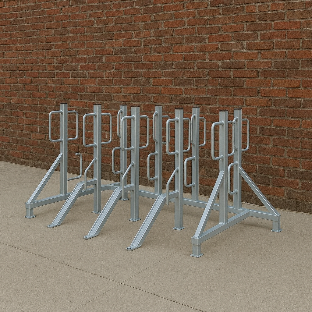 Heavy-Duty Double-Sided Cycle Rack – Type A | Secure, Space-Saving Parking for Up to 16 Bicycles