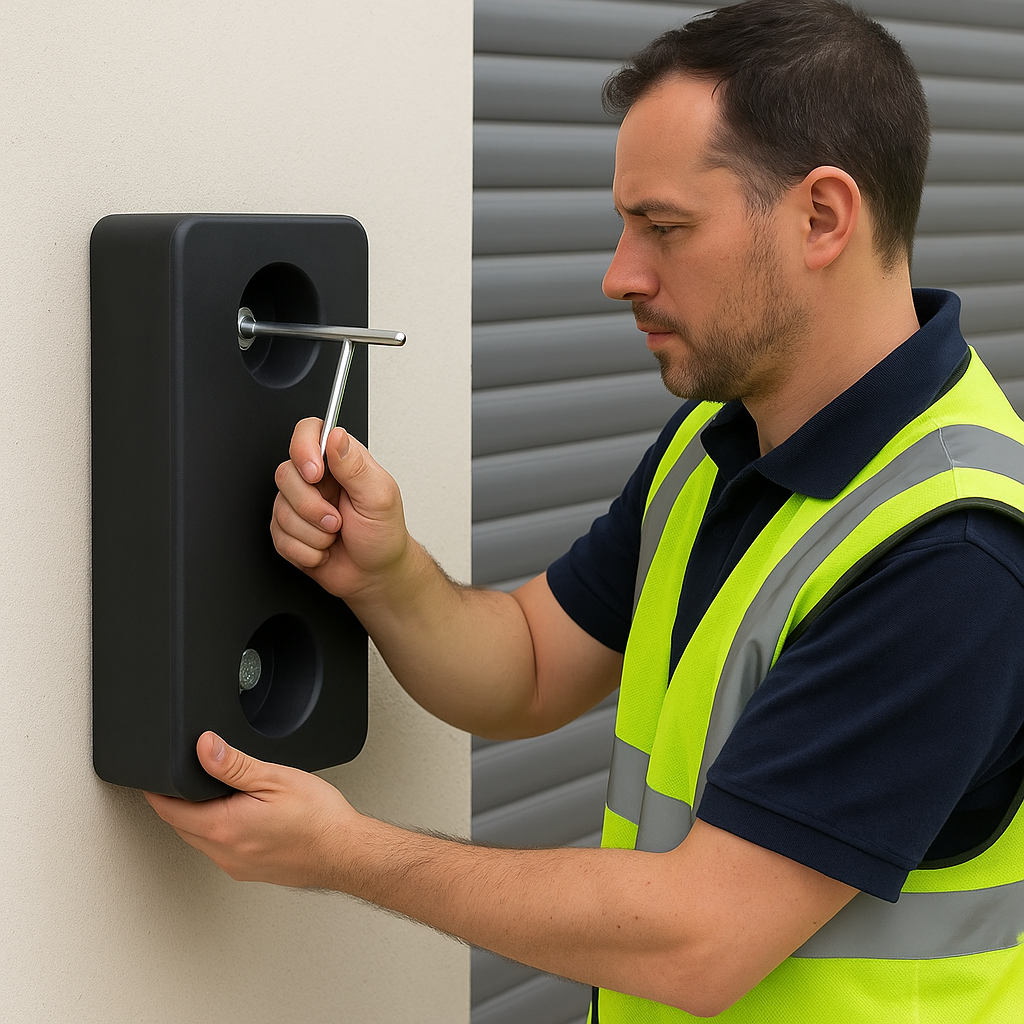 Heavy-Duty Rubber Dock Bumper – 450mm | Compact Impact Protection for HGV Bays, Warehouses & Loading Docks