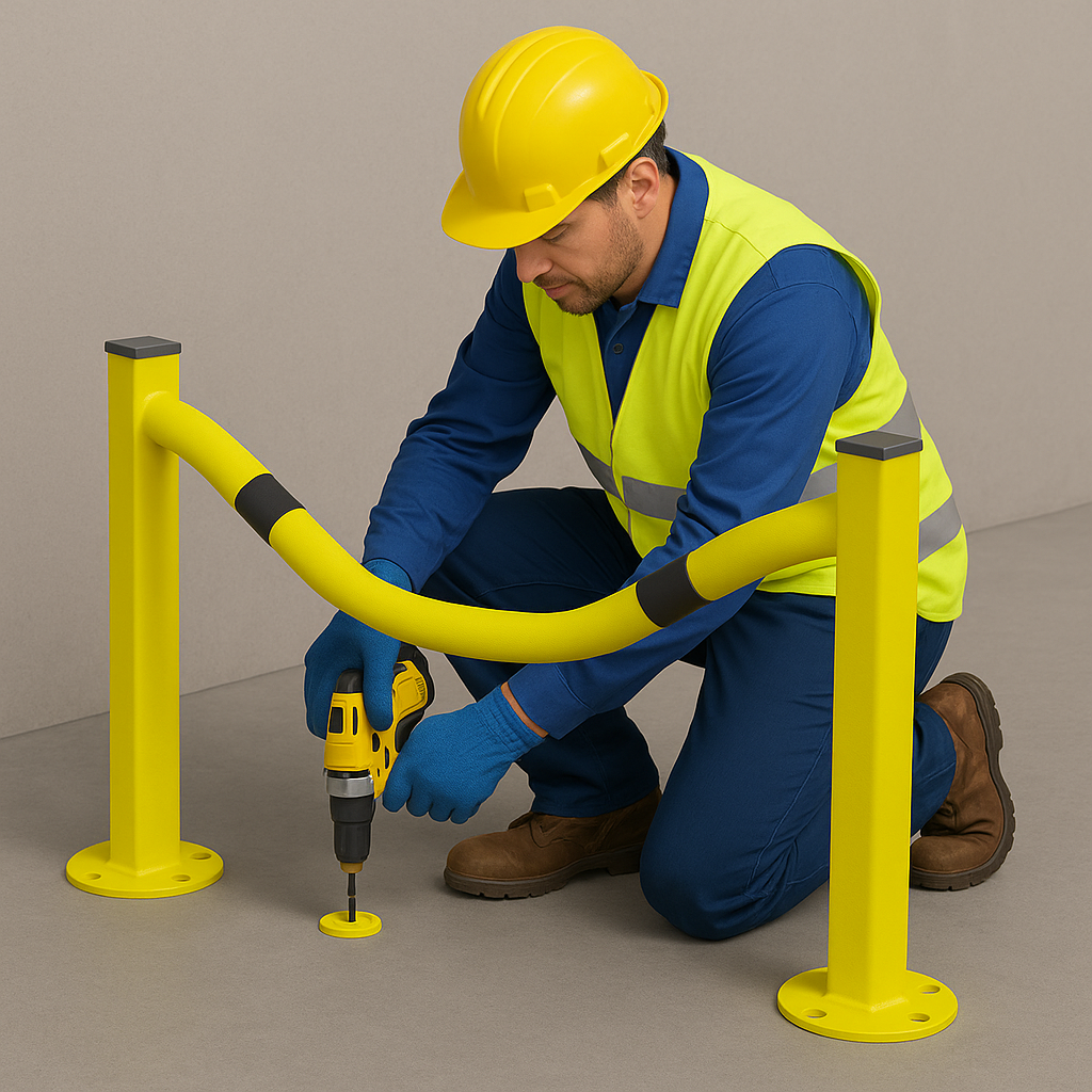 ACP3 High-Impact Column Protector – 50mm Diameter | Warehouse & Industrial Safety Barrier