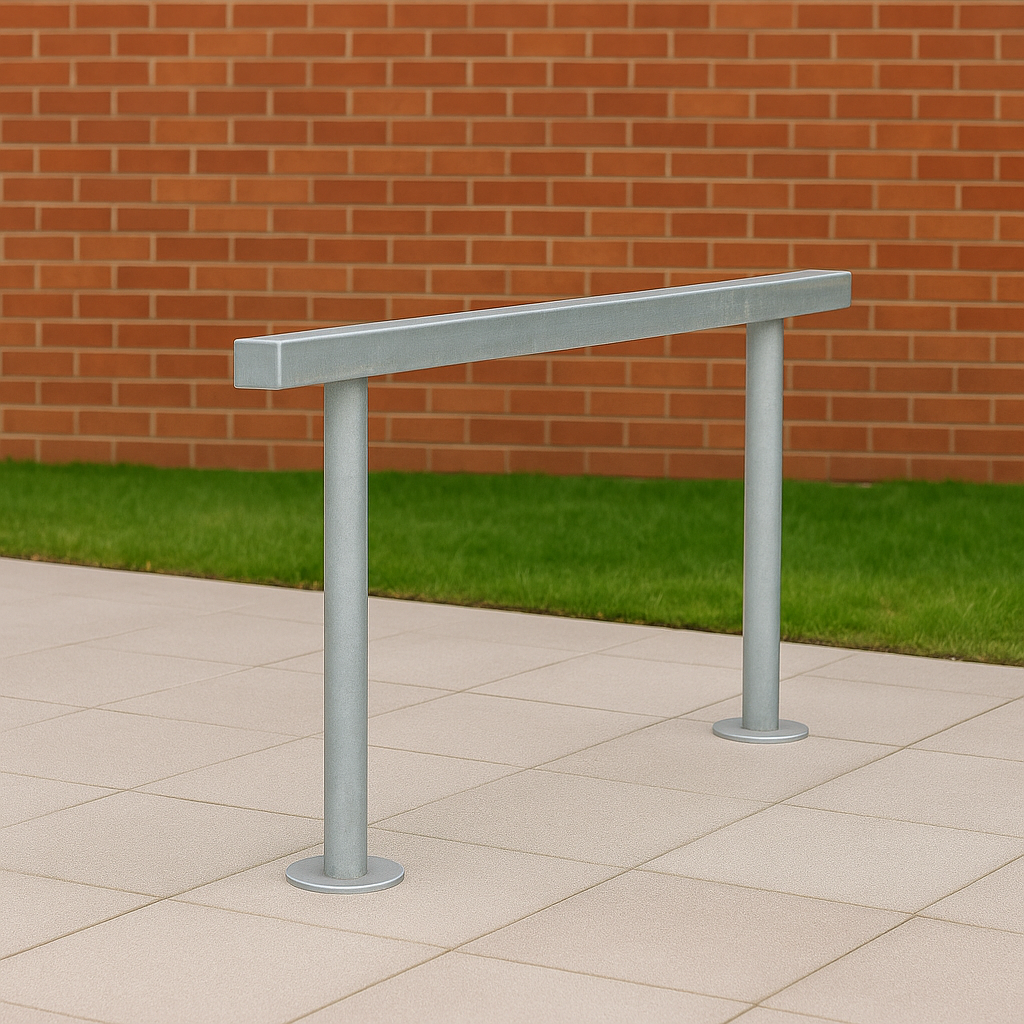 1500mm Heavy-Duty Galvanised Steel Perch Bench | Space-Saving Urban Seating