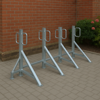 Heavy-Duty Double-Sided Cycle Rack – Type A | Secure, Space-Saving Parking for Up to 16 Bicycles