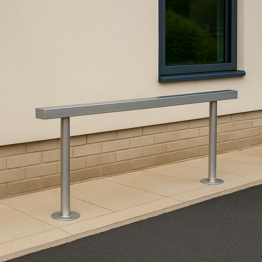 1500mm Heavy-Duty Galvanised Steel Perch Bench | Space-Saving Urban Seating