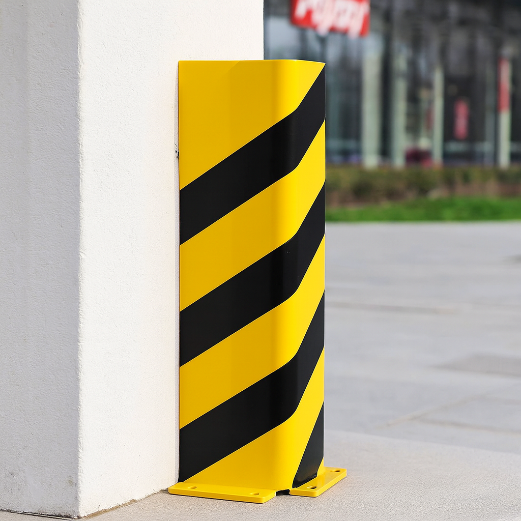 Black Bull Pallet Rack End Frame Protector – Heavy-Duty ‘U’ Profile Steel Guard for Warehouse Safety