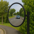 Acrylic Convex Traffic Safety Mirror with Black Frame – Ideal for Garages & Indoor Use