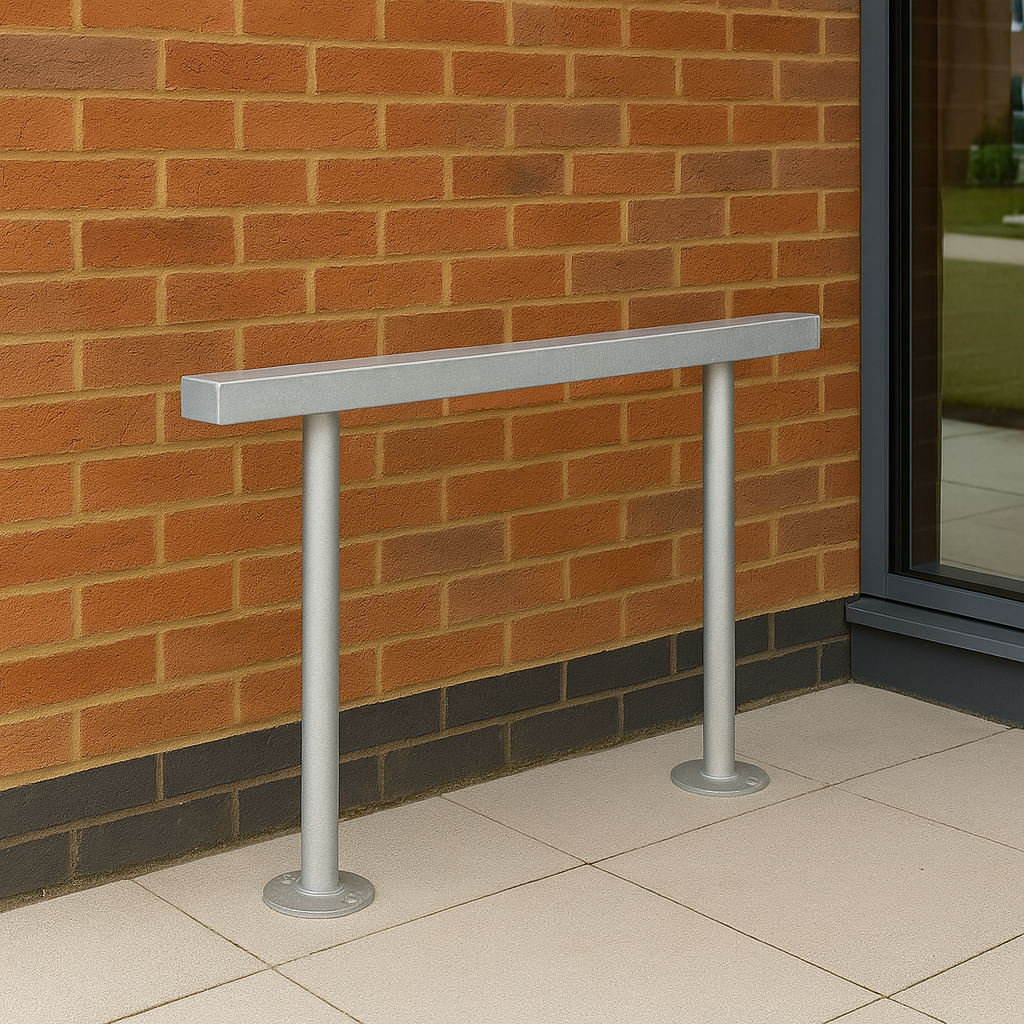 1500mm Heavy-Duty Galvanised Steel Perch Bench | Space-Saving Urban Seating