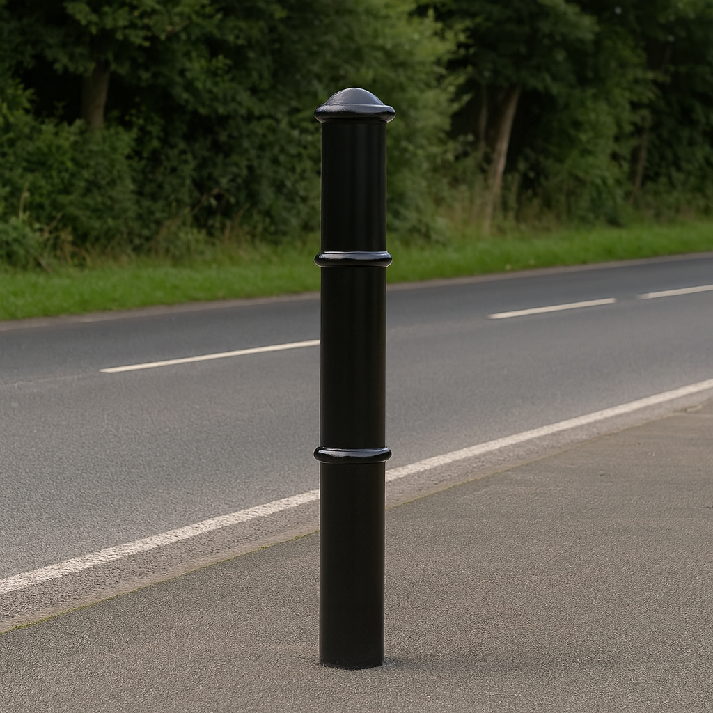 Premium 1000mm Ornamental Steel Bollard – Anti-Ram Security Post for Driveways & Commercial Sites