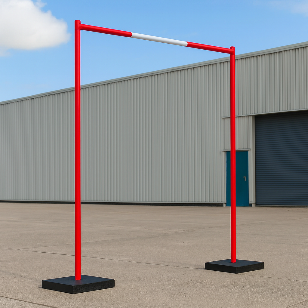 GS6 Guardian Goalposts – High-Visibility Overhead Safety Barriers for Worksites