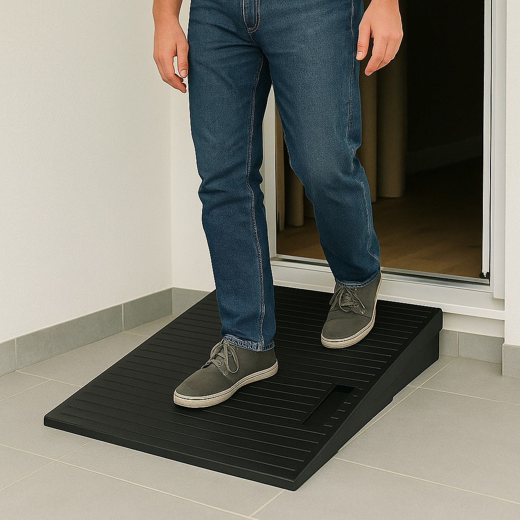 Heavy-Duty Rubber Threshold and Container Ramps – 20mm to 100mm Height for Easy Access