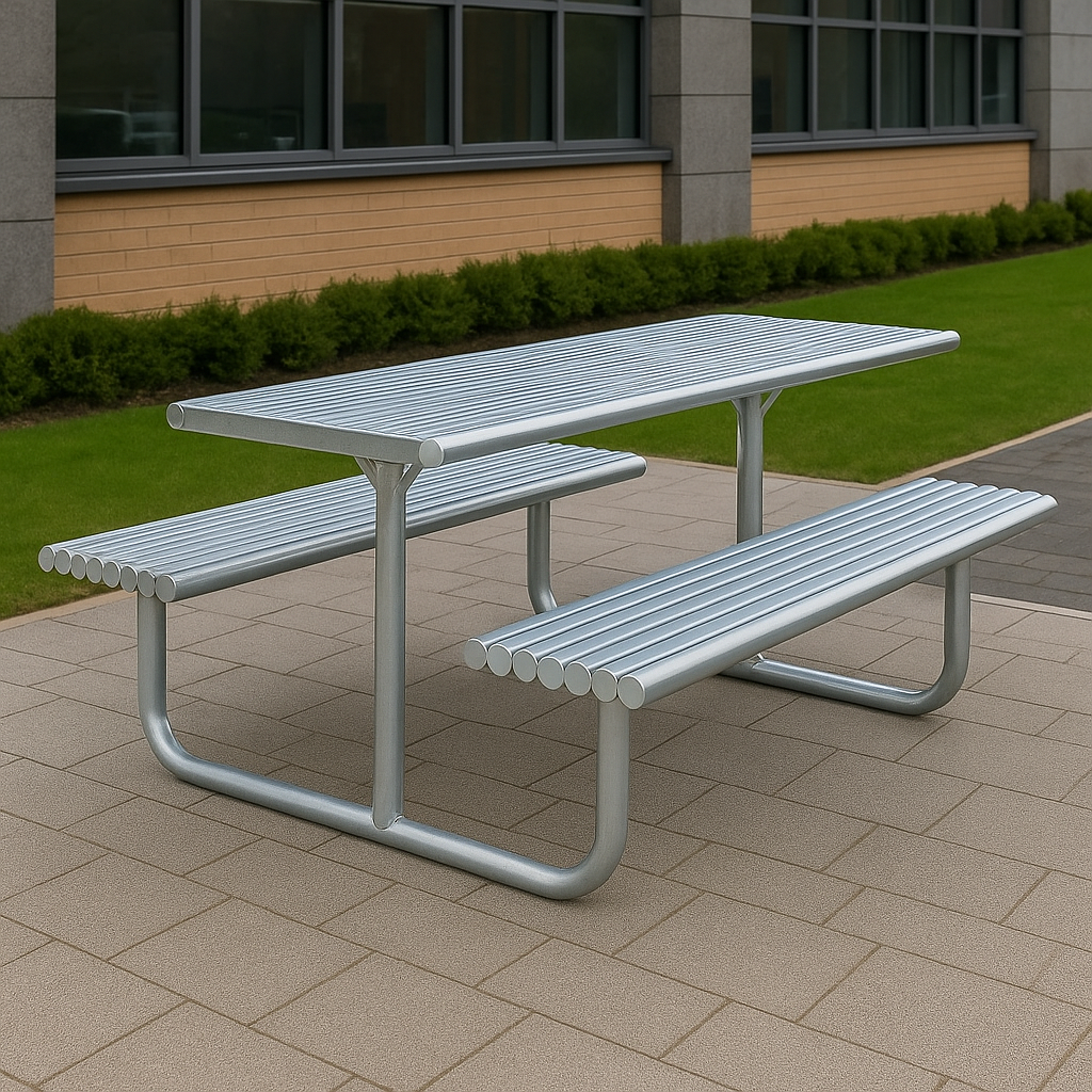 1750mm Duraforgix Heavy-Duty Steel Picnic Table | Robust Outdoor Seating for Schools, Parks & Public Spaces