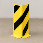 Heavy-Duty Pallet Rack End Frame Protectors – 400mm Right-Angle Steel Guards for Warehouse Safety