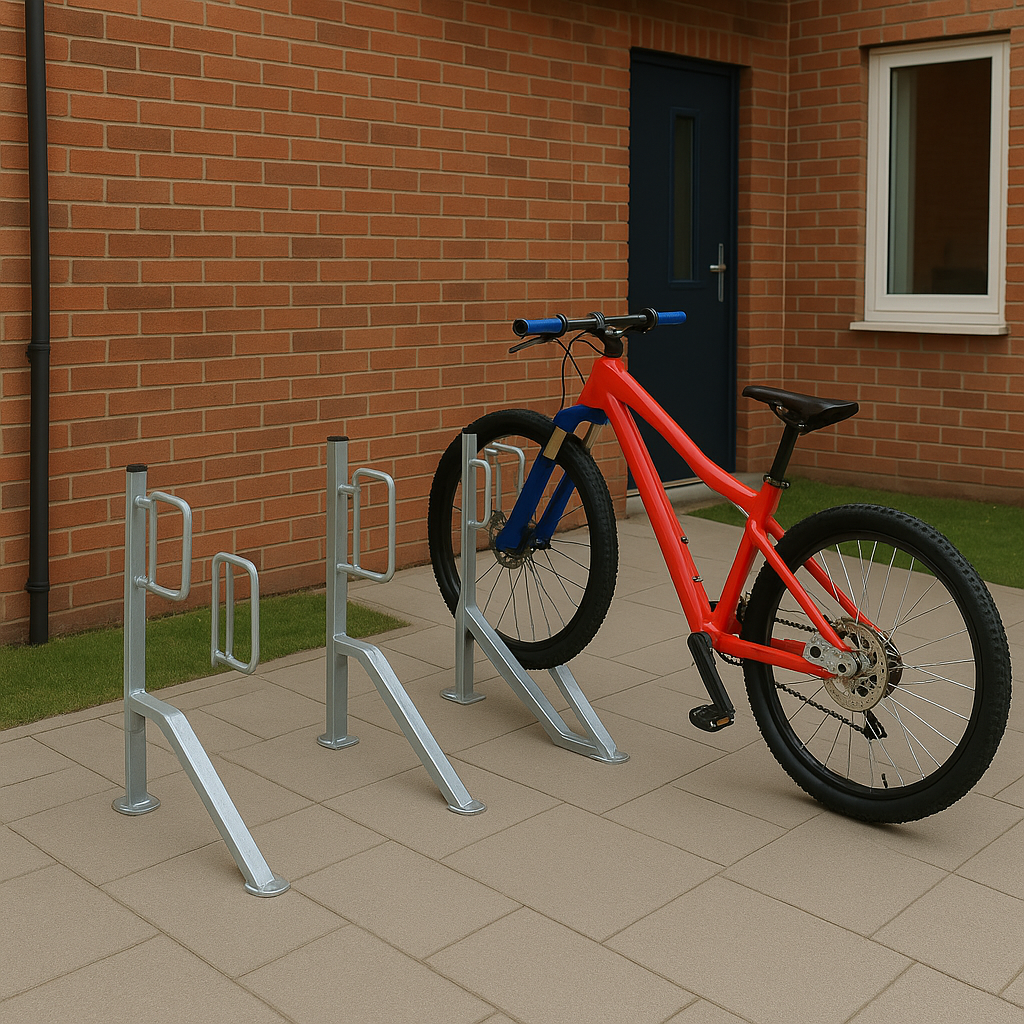 Type B Heavy-Duty Cycle Rack – Single-Sided, Space-Saving Bike Parking for Up to 10 Cycles