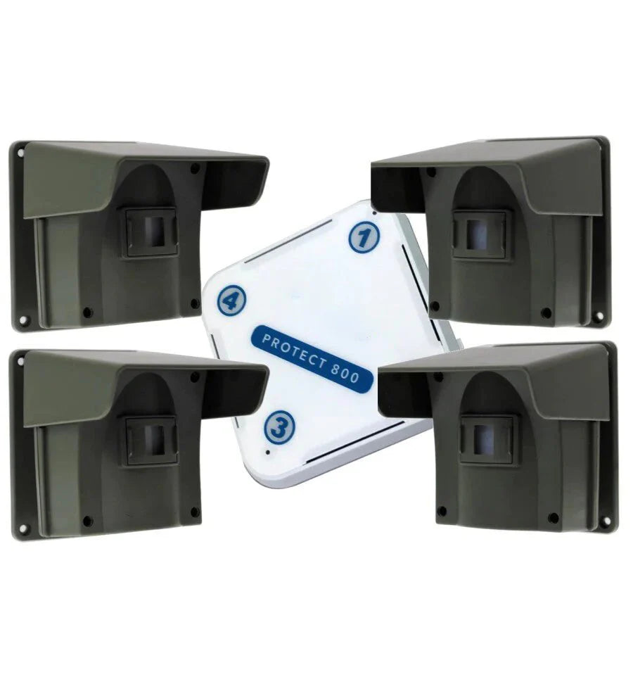 Protect 800 Wireless Driveway Alert System – 4 PIRs with New Pencil Beam Lens
